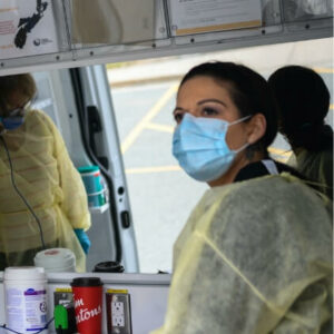 Nurse with the Mobile Health Clinic